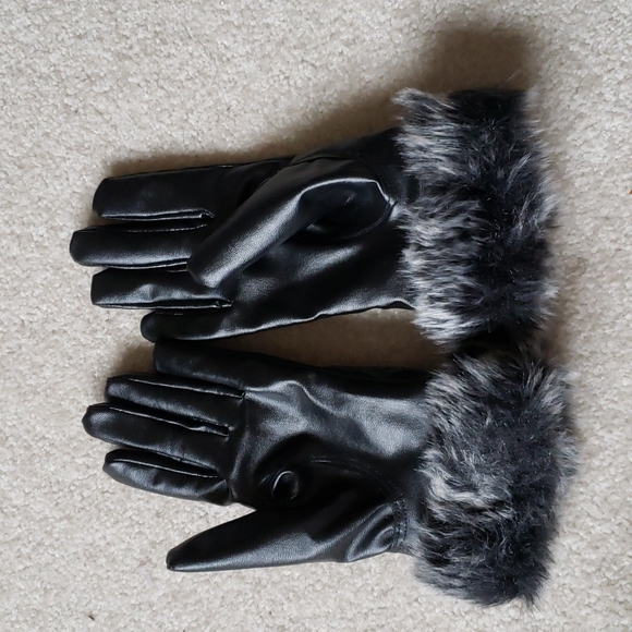 Accessories New Black Vegan Leather Gloves Size S Poshmark